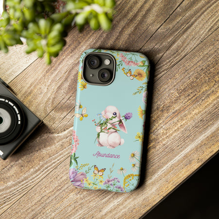 Abundance Bunny iPhone 15/14/13/12/11/10 X/8, Samsung Galaxy S10/S20/S21/S22, Samsung S20 FE/S21 FE, Google Pixel 5/6 Tough Phone Cases