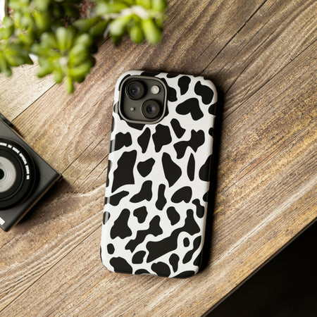 Cow Skin Print iPhone 15/14/13/12/11/10 X/8, Samsung Galaxy S10/S20/S21/S22, Samsung S20 FE/S21 FE, Google Pixel 5/6 Tough Phone Cases