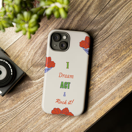 Motivation Phone Case for iPhone 15/14/13/12/11/10 X/8, Samsung Galaxy S10/S20/S21/S22, Samsung S20 FE/S21 FE, Google Pixel 5/6 Tough Phone Covers