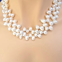 Load image into Gallery viewer, Freshwater Pearl Necklace – 2-Strand Twisted or Layered Statement, 20"