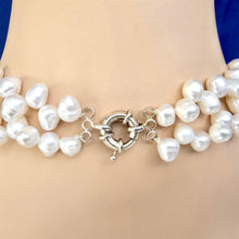 Load image into Gallery viewer, Freshwater Pearl Necklace – 2-Strand Twisted or Layered Statement, 20"
