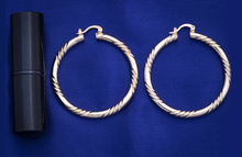 Load image into Gallery viewer, 14K Gold 49mm Hoop Earrings