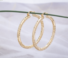 Load image into Gallery viewer, 14K Gold 49mm Hoop Earrings