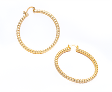 Load image into Gallery viewer, 14K Gold 49mm Round Hoop Earrings