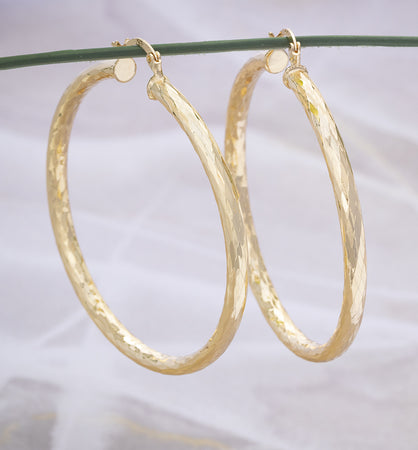 Big Gold Hoop Earrings, 59mm