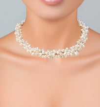 Load image into Gallery viewer, Freshwater Pearl Necklace - Ivory Color, 3 Strands, 18 inches