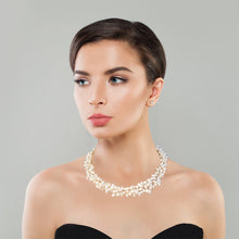 Load image into Gallery viewer, Freshwater Pearl Necklace - Ivory Color, 3 Strands, 18 inches
