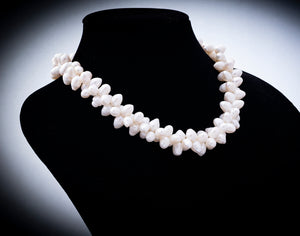 Freshwater String of Pearls Statement Necklace, 18 inches