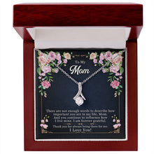 Load image into Gallery viewer, Alluring Ribbon Pendant Necklace Gift for Mother - Personalized Message Card