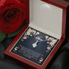 Load image into Gallery viewer, Alluring Ribbon Pendant Necklace Gift for Mother - Personalized Message Card
