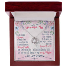 Load image into Gallery viewer, Eternal Love Knot White Gold Necklace - Jewelry Gift for Mother - Personalized Message Card