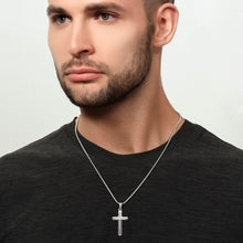 Load image into Gallery viewer, Personalized Cross Pendant Stainless Steel Necklace Present for Him or Her - Custom Message Card