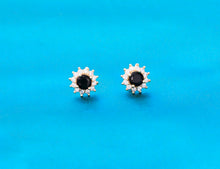 Load image into Gallery viewer, Black Onyx Halo Earrings for Women

