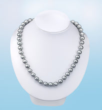 Load image into Gallery viewer, Tahitian Silver Pearl Necklace & Bracelet Set – 10mm, 18"+8"