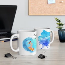Load image into Gallery viewer, Personalized Ceramic Mug Gift for Surfers, 2 Sided Custom 11oz Mug