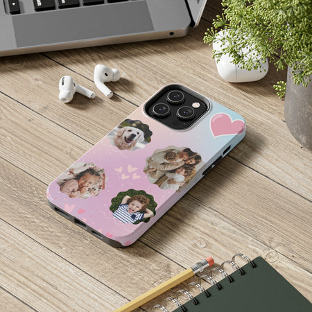 Personalized Family Photos Tough Cover for iPhone 14/13/12/11/10 X/8/7 and iPhone SE Phone Cases