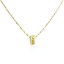 Load image into Gallery viewer, Gold Filigree Ring Crystal Pendant Necklace