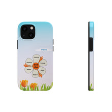Load image into Gallery viewer, Good Vibes Flower Custom Text Tough Cover for iPhone 14/13/12/11/10 X/8/7 and iPhone SE Phone Cases
