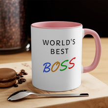 Load image into Gallery viewer, World's Best Boss Ceramic Accent Coffee Mug, 11oz