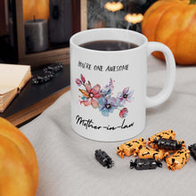 Load image into Gallery viewer, Awesome Mother-in-law Personalized Flower Mug for Mother's Day Gift, 11oz