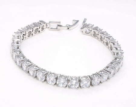 Synthetic Diamond 5mm Tennis Bracelet, 6 inches