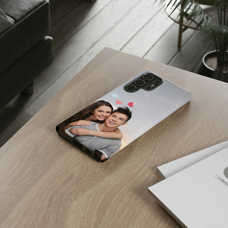 Personalized Photographic Portrait iPhone 15/14/13/12/11/10 X/8, Samsung Galaxy S10/S20/S21/S22, Samsung S20 FE/S21 FE, Google Pixel 5/6 Tough Phone Cases