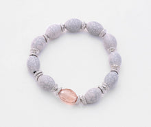 Load image into Gallery viewer, Howlite Bead Stacking Bracelets with Rubber Band