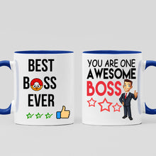 Load image into Gallery viewer, One Awesome Boss 11oz Custom Accent Mug for Him