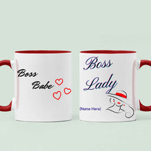 Load image into Gallery viewer, Boss Lady Personalized 11oz Accent Mug for Entrepreneur