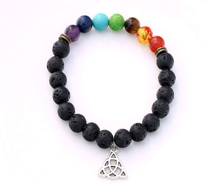 Chakra Lava Rock Bead Diffuser Bracelet