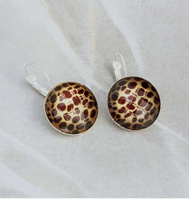 Load image into Gallery viewer, Cheetah Print Pokka dots Leverback Earrings, 32mm