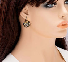 Load image into Gallery viewer, Leopard Print Leverback Earrings, 32mm