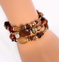 Load image into Gallery viewer, Golden Mocha Adjustable Bracelet Wrap