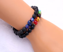 Load image into Gallery viewer, Om Spiritual Chakra Diffuser Bead Bracelet