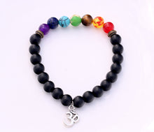 Load image into Gallery viewer, Om Spiritual Chakra Diffuser Bead Bracelet