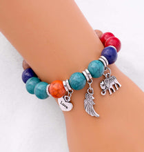 Load image into Gallery viewer, Colorful Beads Charm Elastic Bracelet