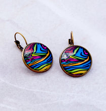 Load image into Gallery viewer, Multicolor Leverback Earrings, 32mm