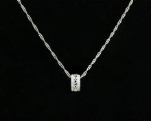 Load image into Gallery viewer, Sterling Silver Ring Barrel Pendant Necklace