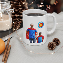 Load image into Gallery viewer, Super-Hero Personalized Mug, Gift for Father, Father’s Day Mug, 2 Sided Custom 11oz Mug