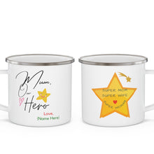 Load image into Gallery viewer, Super Mom Enamel Camping Mug, 12oz