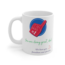 Load image into Gallery viewer, Rocking Single Dad Personalized Mug, Gift for Father, 2 Sided Custom 11oz Mug