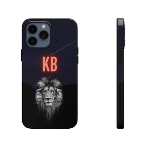 Lion Head Custom Initials Tough Cover for iPhone 14/13/12/11/10 X/8/7 and iPhone SE Phone Cases