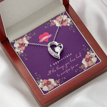 Load image into Gallery viewer, Eternal Love Heart Pendant Necklace - Mother's Day Jewelry Gift - Personalized Message Card