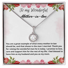 Load image into Gallery viewer, Birthday Gift for Mother-in-Law, Hypoallergenic Stainless Steel Box Chain Necklace for Mother's Day Gift - Personalized Message Card