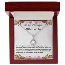 Load image into Gallery viewer, Birthday Gift for Mother-in-Law, Hypoallergenic Stainless Steel Box Chain Necklace for Mother's Day Gift - Personalized Message Card