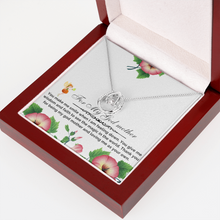 Load image into Gallery viewer, Wishbone Crystal Necklace - Jewelry Gift for God Mother - Personalized Message Card