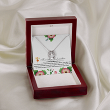 Load image into Gallery viewer, Wishbone Crystal Necklace - Jewelry Gift for God Mother - Personalized Message Card