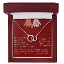 Load image into Gallery viewer, Perfect Pair Necklace for Girlfriend, Stainless Steel Intertwined Jewelry for Wife - Personalized Gift Message Card