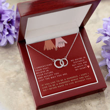 Load image into Gallery viewer, Perfect Pair Necklace for Girlfriend, Stainless Steel Intertwined Jewelry for Wife - Personalized Gift Message Card