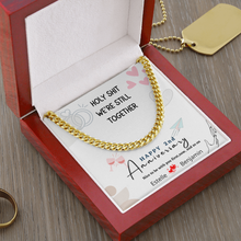Load image into Gallery viewer, Cuban Link Fashion Gold Stainless Steel Chain for Boyfriend, Necklace Gift for Father - Personalized Message Card